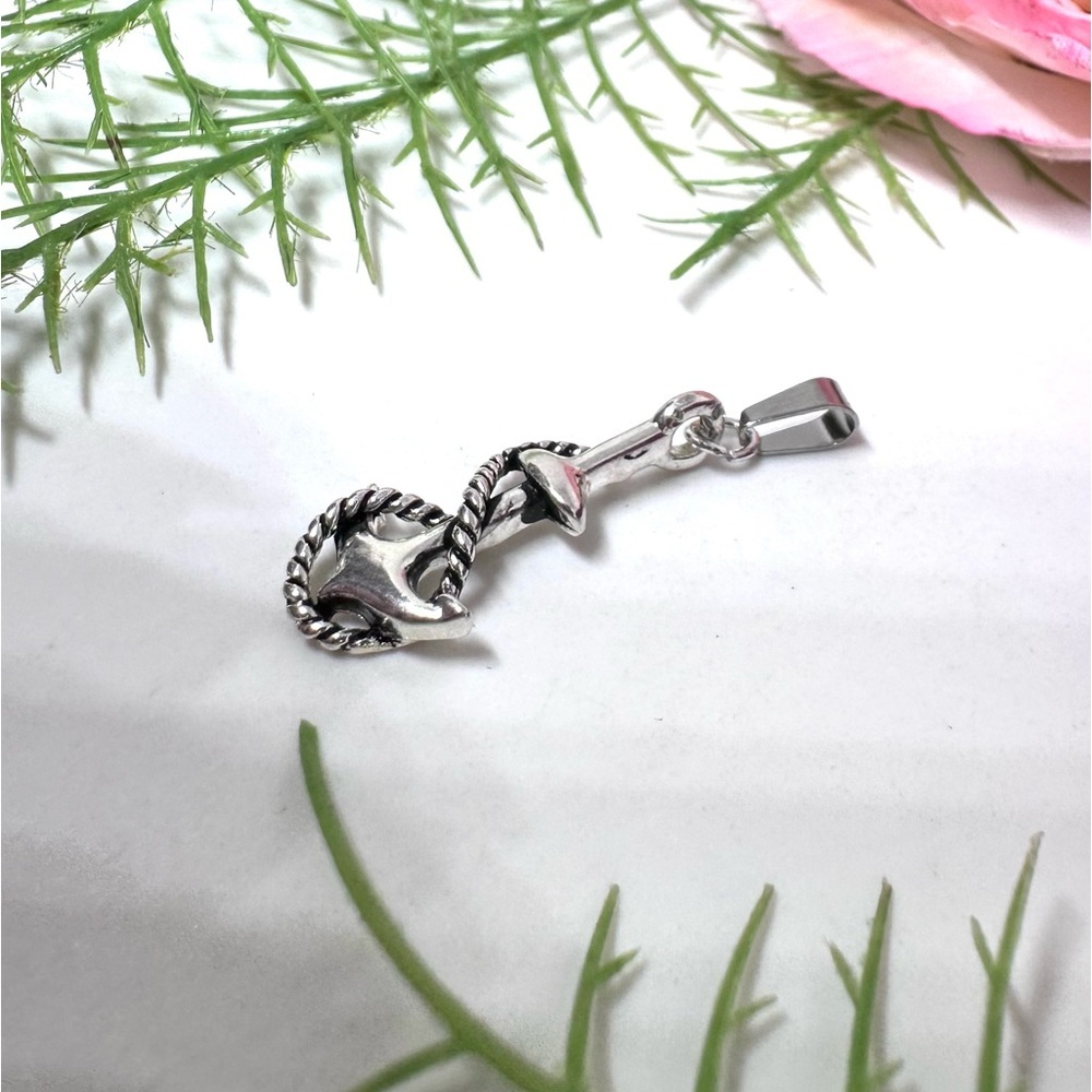 NEW⚜️Silver Anchor Pendant Charm - Picture 3 of 5